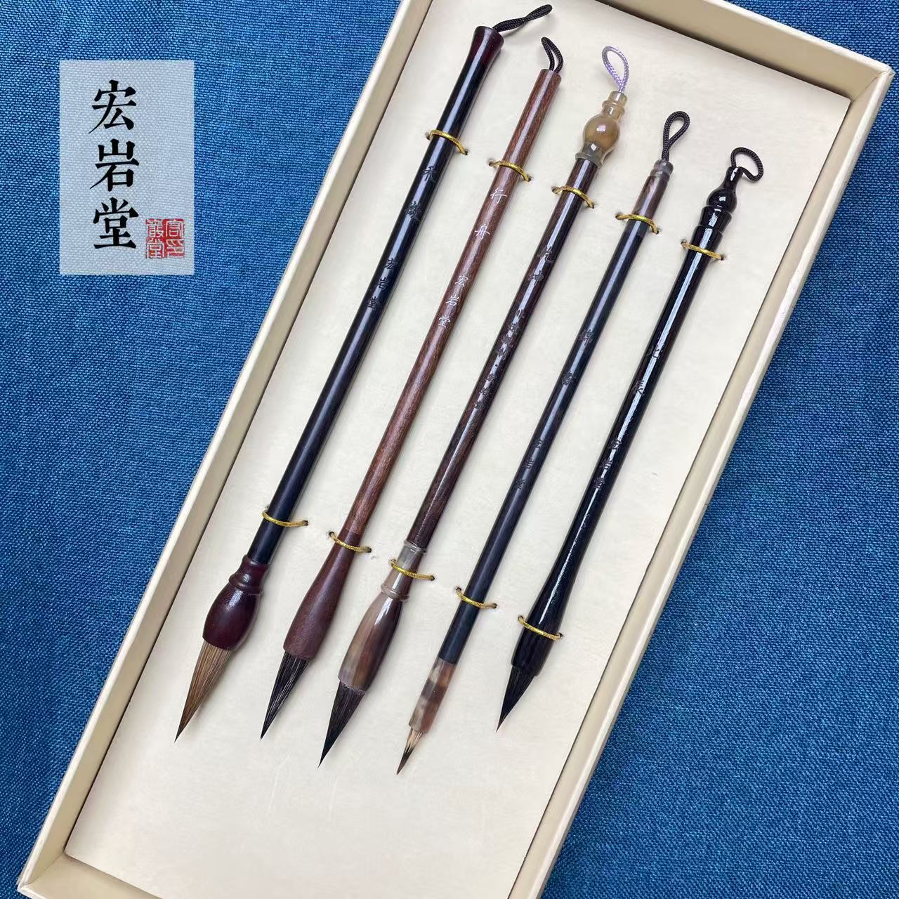 定制中小楷组合礼盒装考级国画作品级毛笔（清水试笔 沾墨不退）