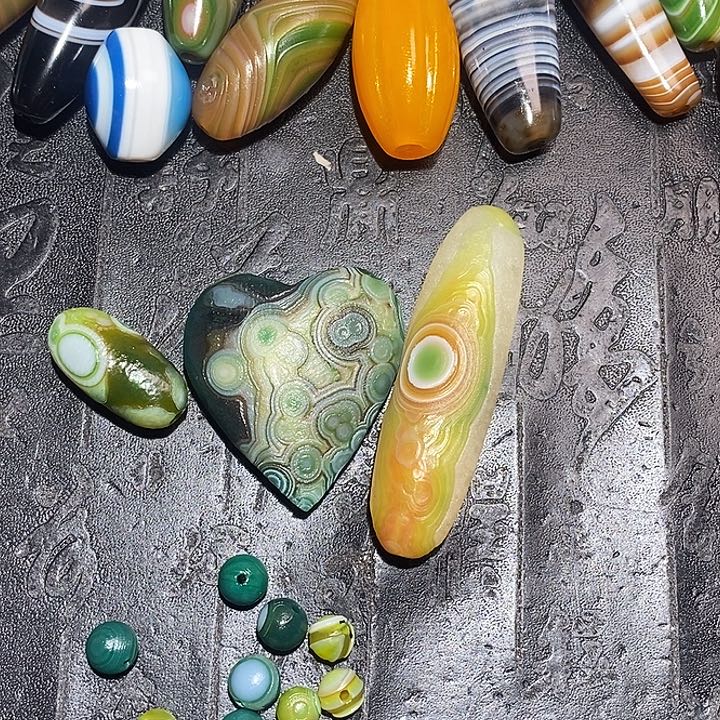 6***1玛瑙/玉髓合金颈饰