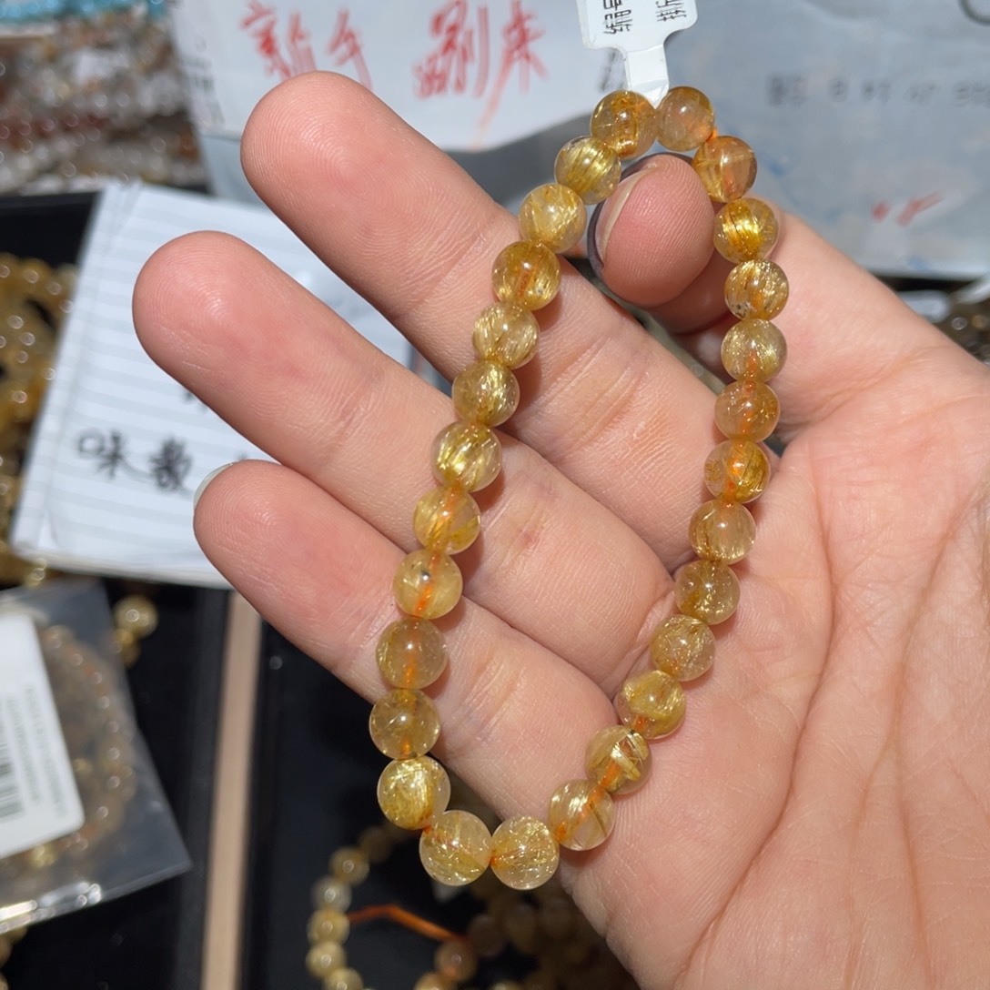 水晶手链未镶嵌皮**k手链