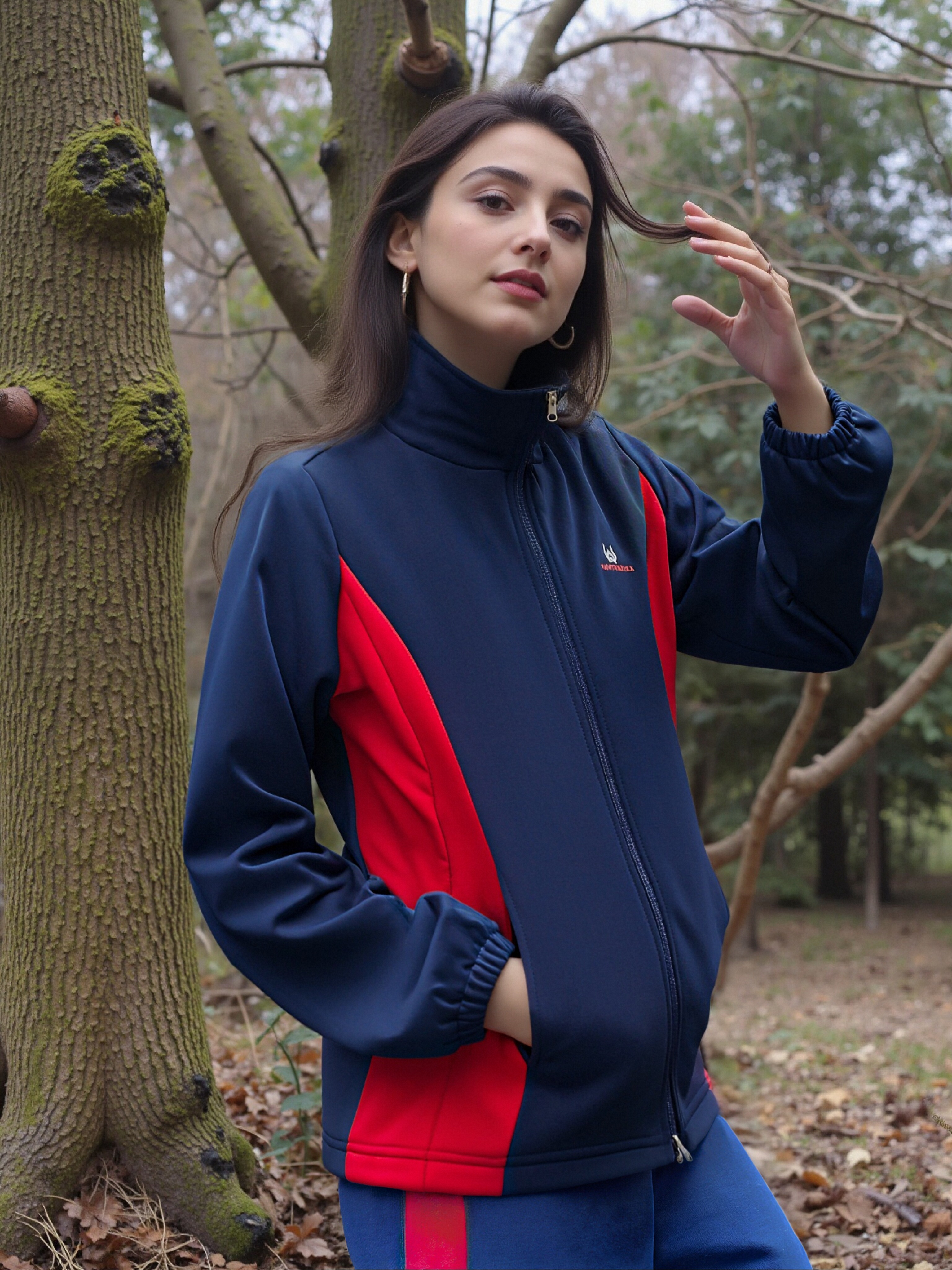 男女同款立领休闲拼接外套上衣秋冬冬季