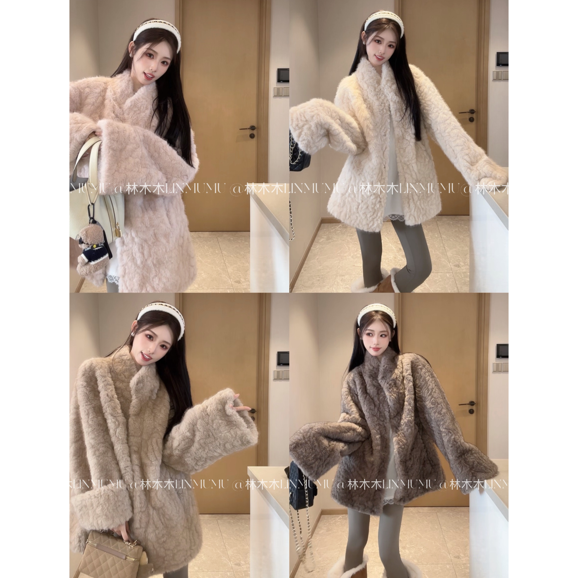 【冬季暖炉】大翻袖冬季中长秋冬环保小胡羊外套