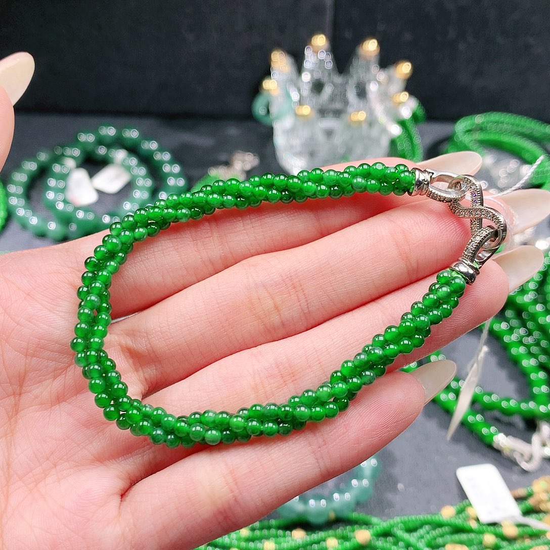 翡翠未镶嵌手链手链