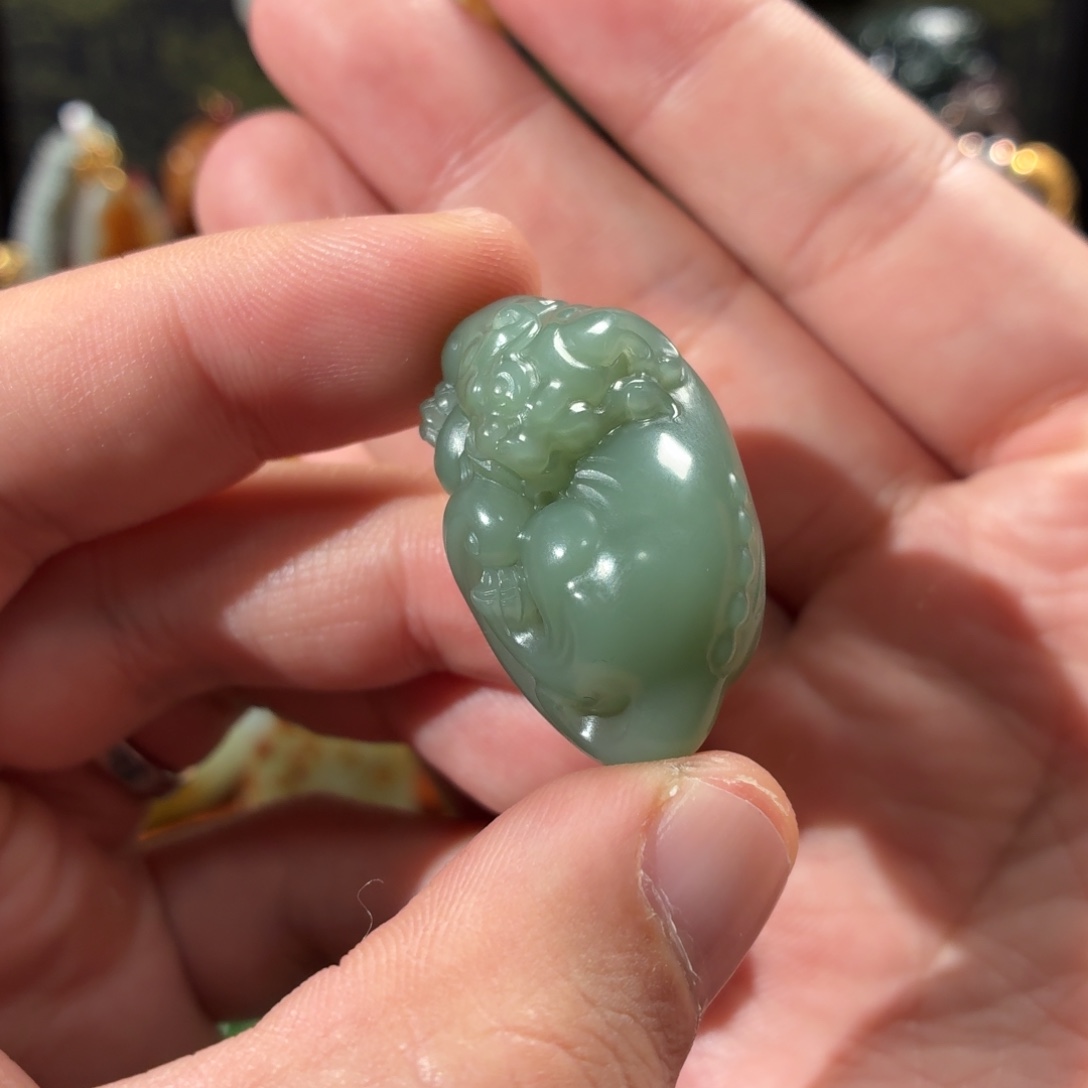 和田玉（碧玉）未镶嵌挂件19g