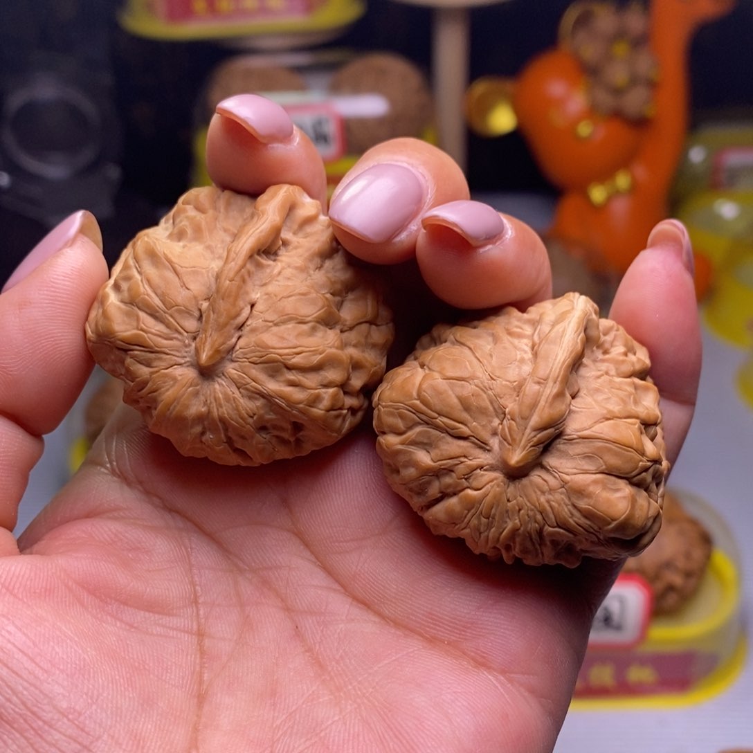 把件文玩核桃04蛤蟆头一根筋39尺