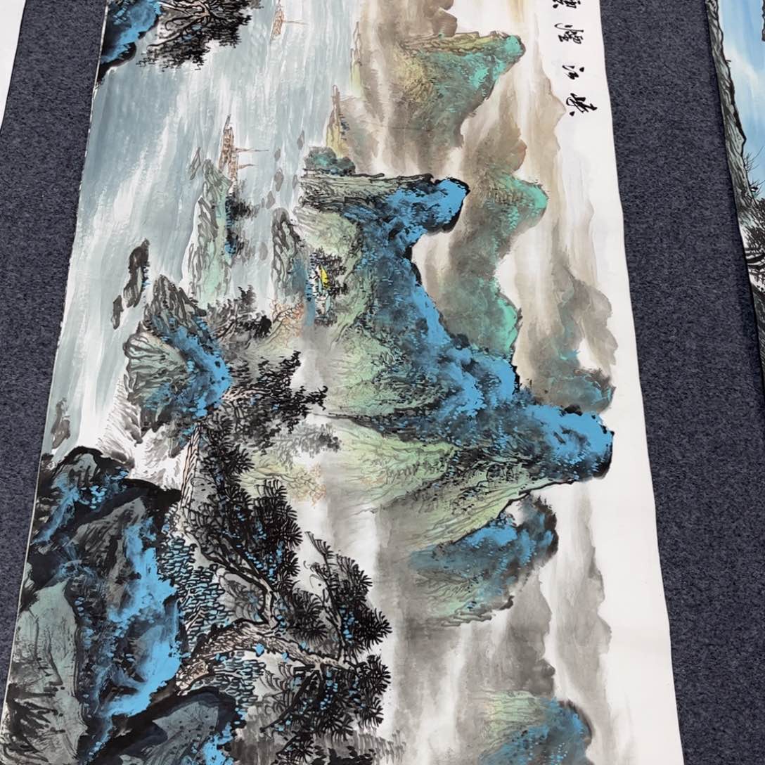 国画山水手绘作品