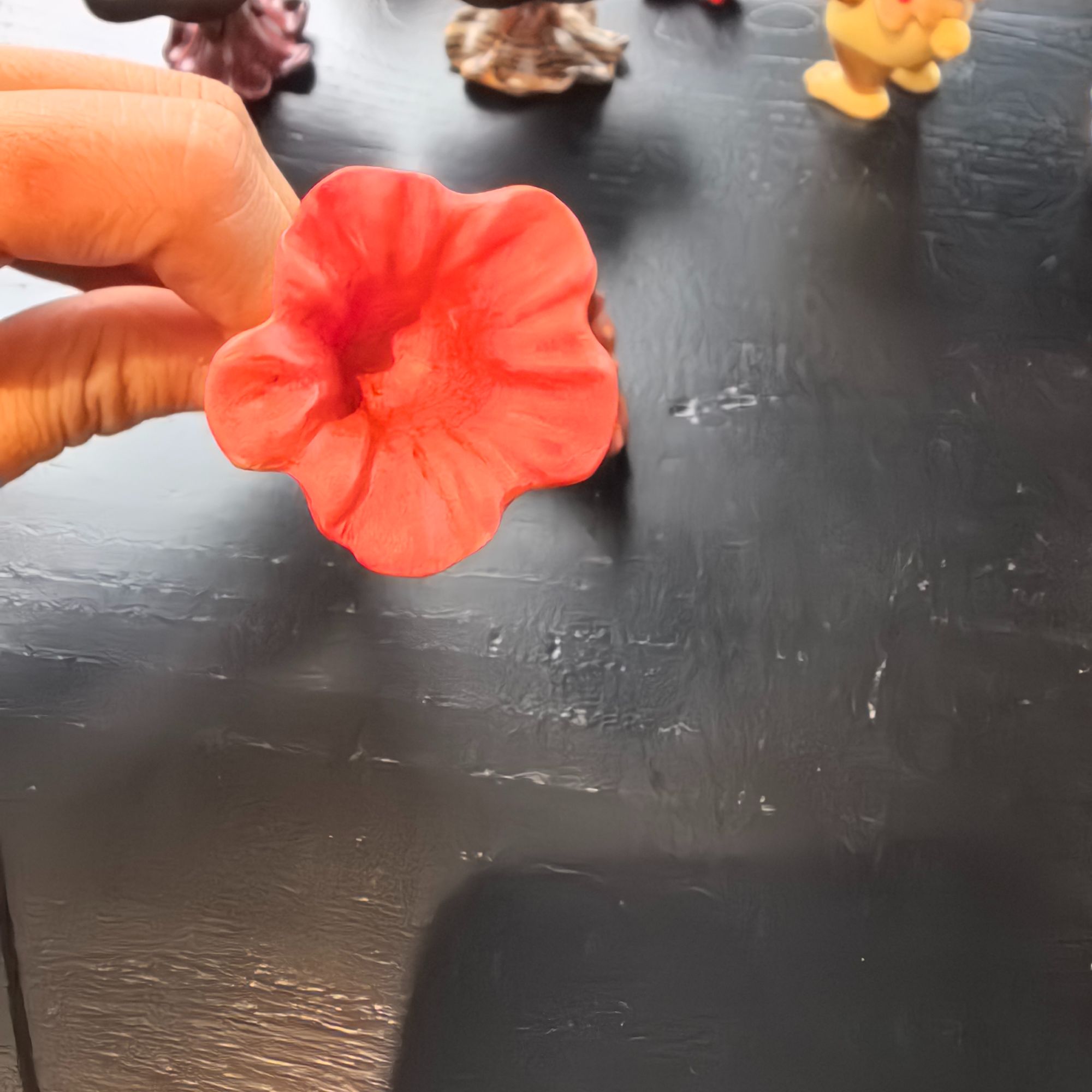 木办半潮玩场景道具实木牵牛花艺术家潮玩