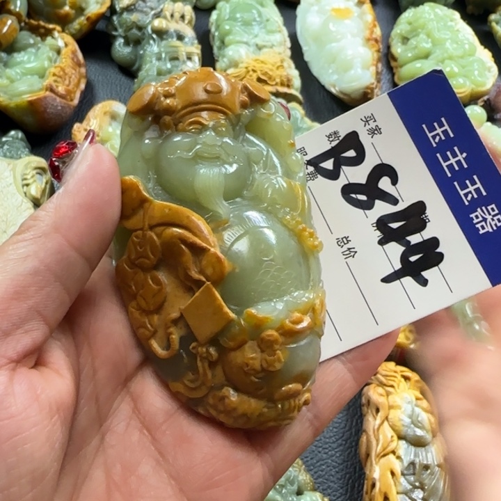 和田玉手把未镶嵌气**昂