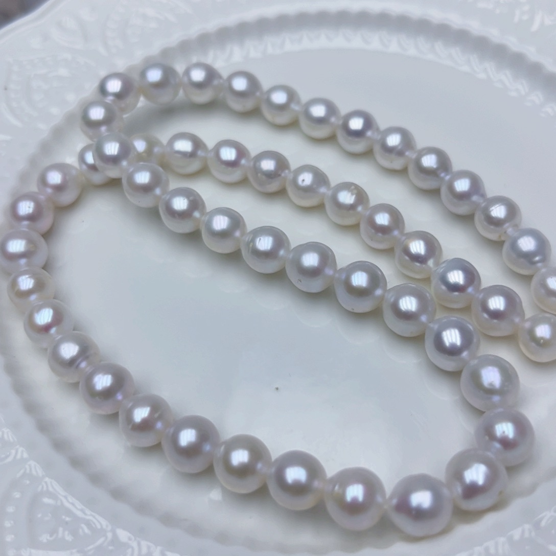 淡水珍珠颈饰银S925镶嵌