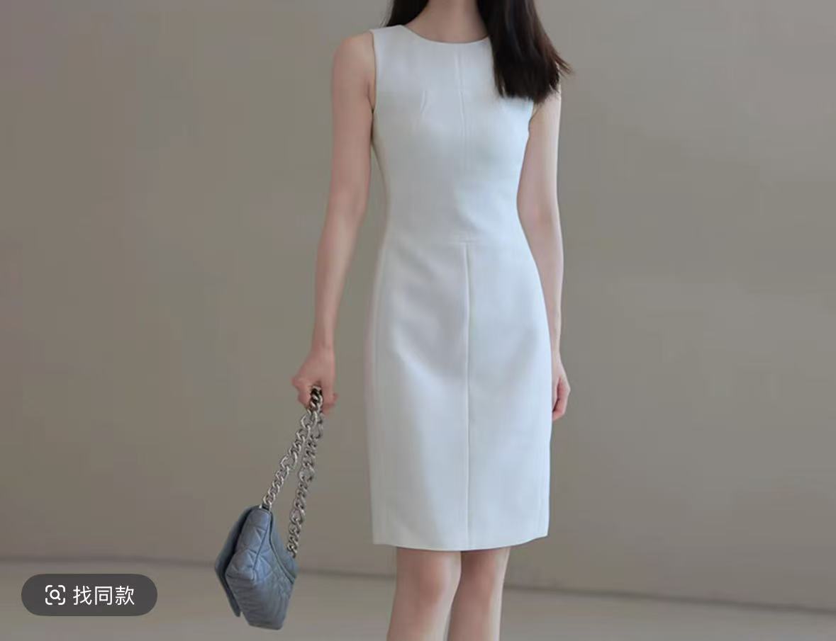 A314 满印D无袖翻领背心连衣裙女（迪迦奥特曼）