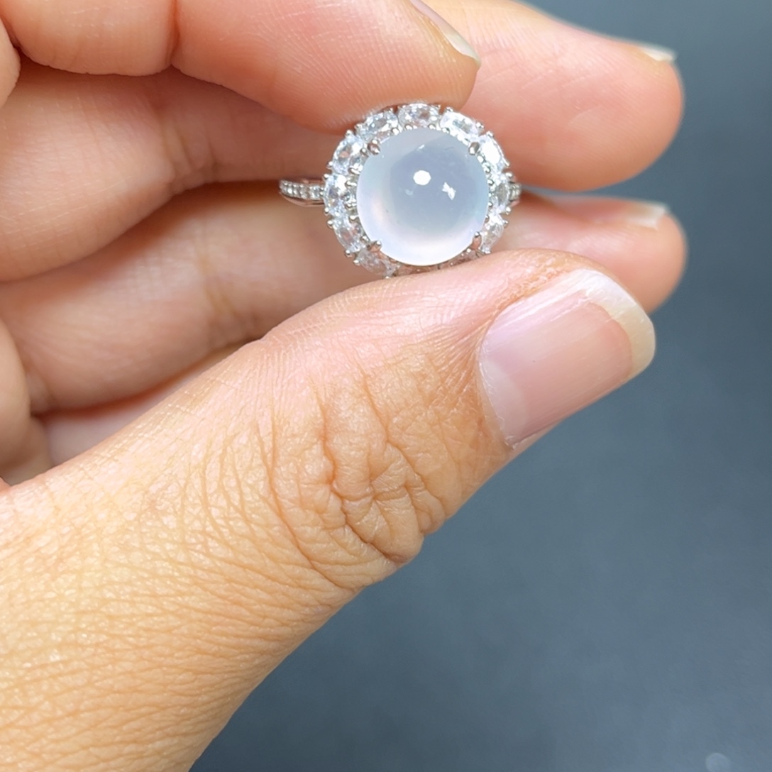 翡翠银S925镶嵌吊坠(不含链)