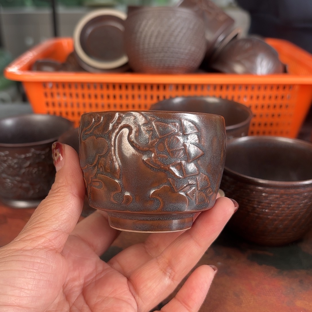 龙泉云间青瓷小米茶器