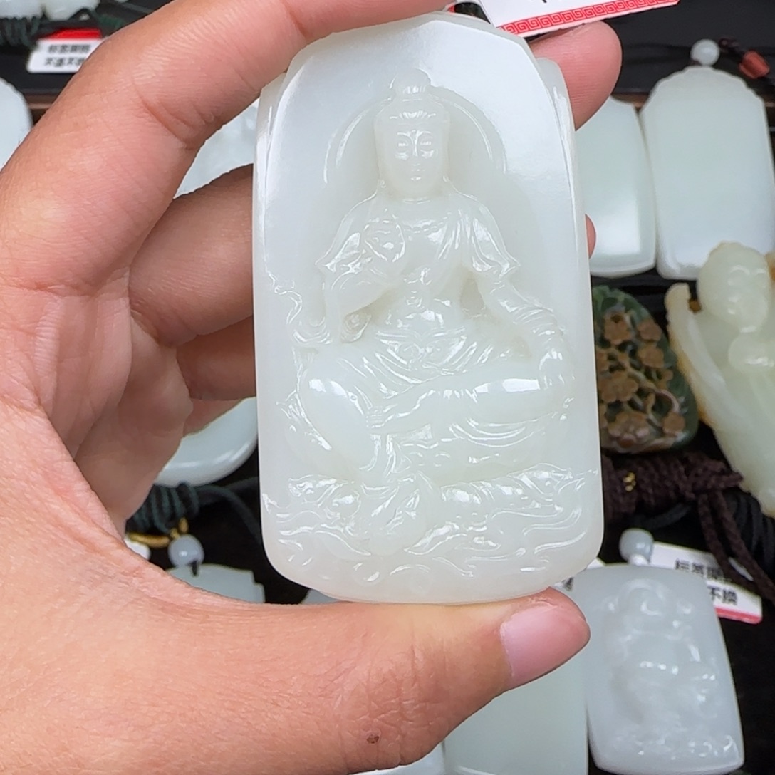 一***⁷和田玉未镶嵌挂件