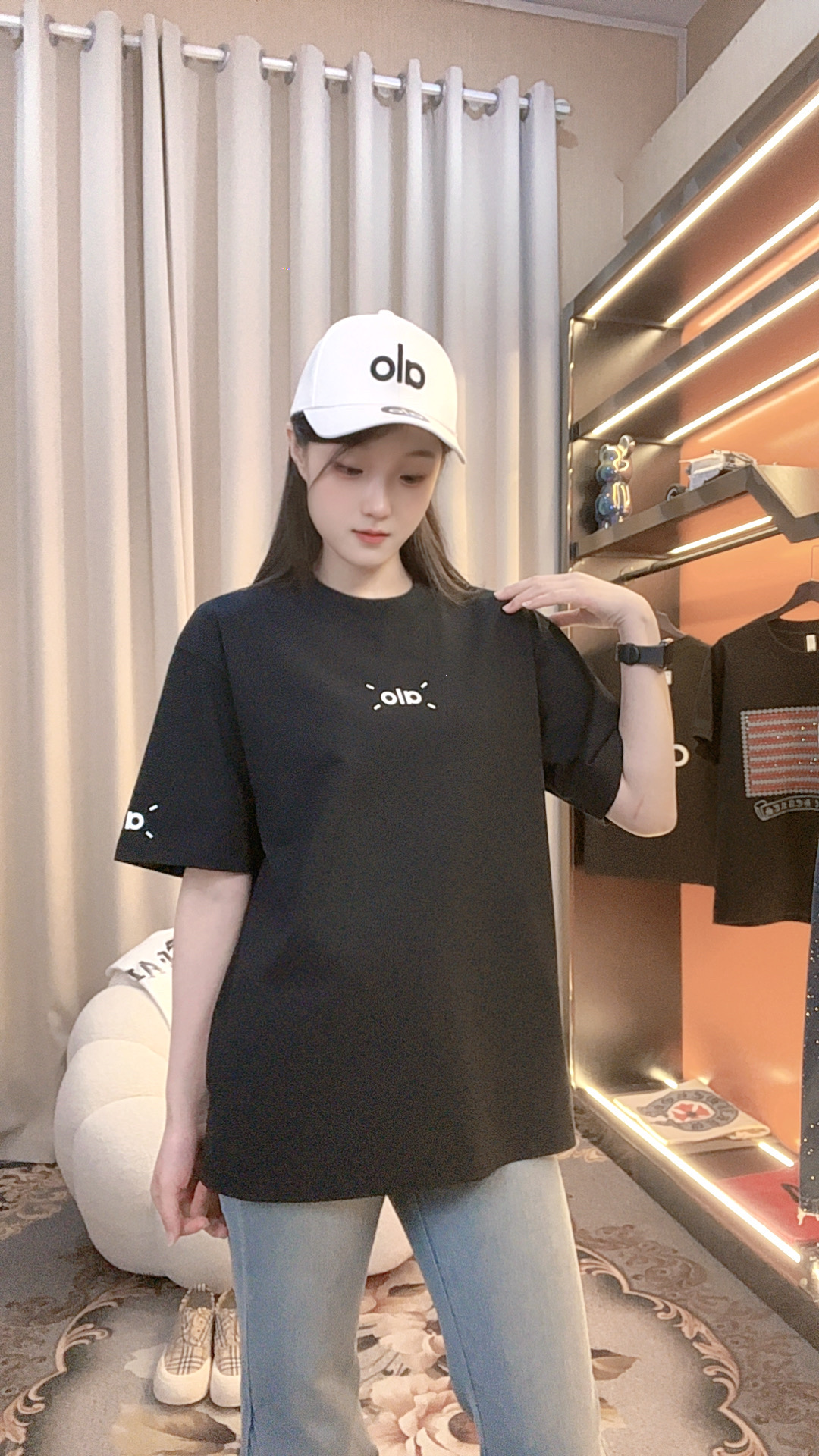 新款字母高克重短袖T恤休闲宽松时尚百搭情侣简约短袖T恤