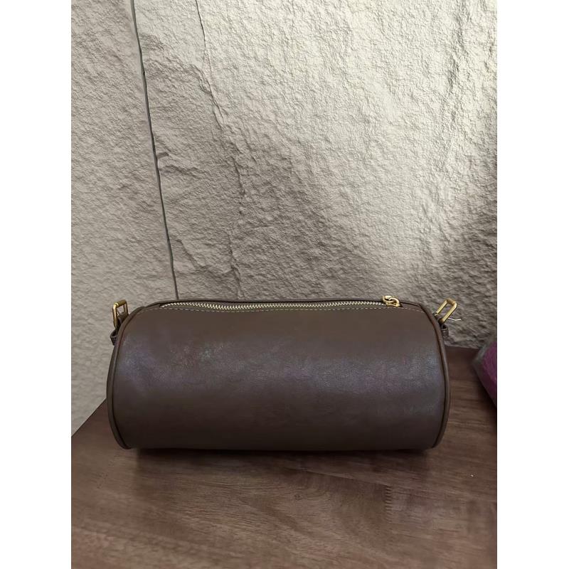 手工打造真皮女包缪 枕头  棕色  0448