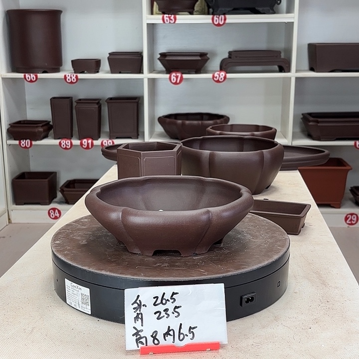 用***2紫砂花盆浅南瓜盆