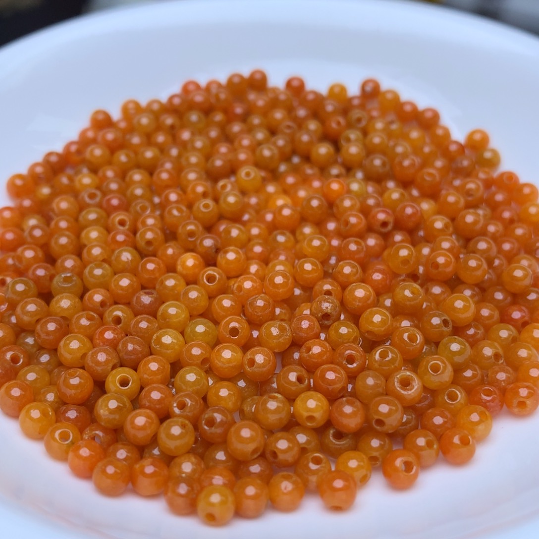 【闪购商品】翡翠手链未镶嵌卡3.5冰红100个