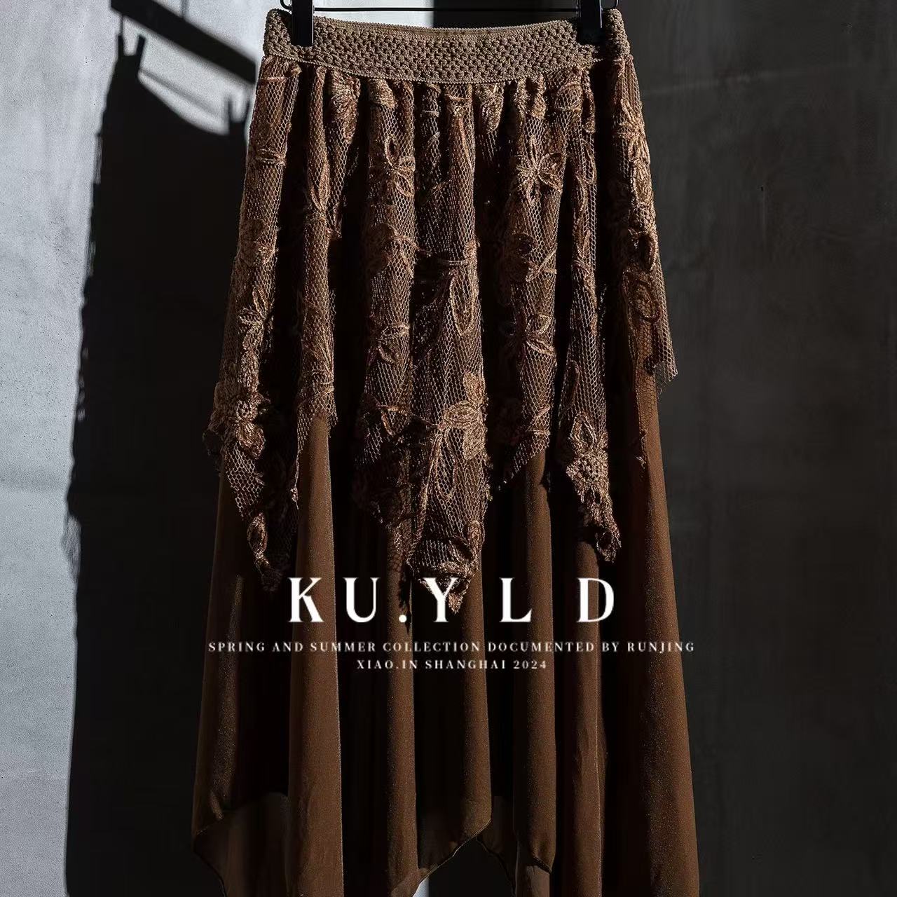 【Z】1028/931698 /150 超仙镂空蕾丝钩花针织半身裙