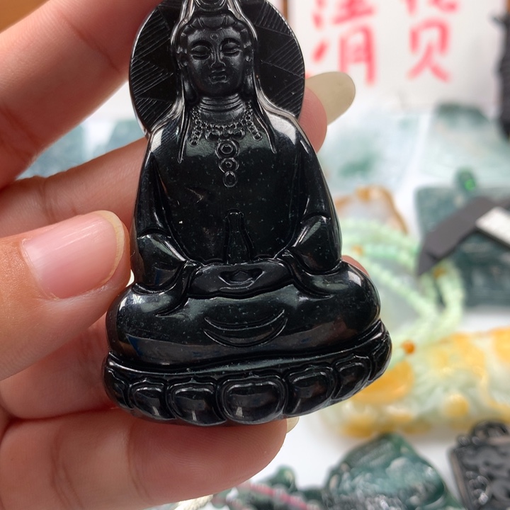 翡翠颈饰未镶嵌保真天然A货翡翠