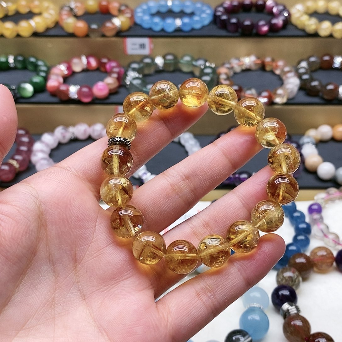 水晶手链未镶嵌黄