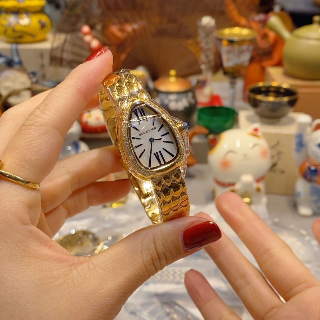 精钢小牛皮（革）精钢石英机芯-人工动能机芯