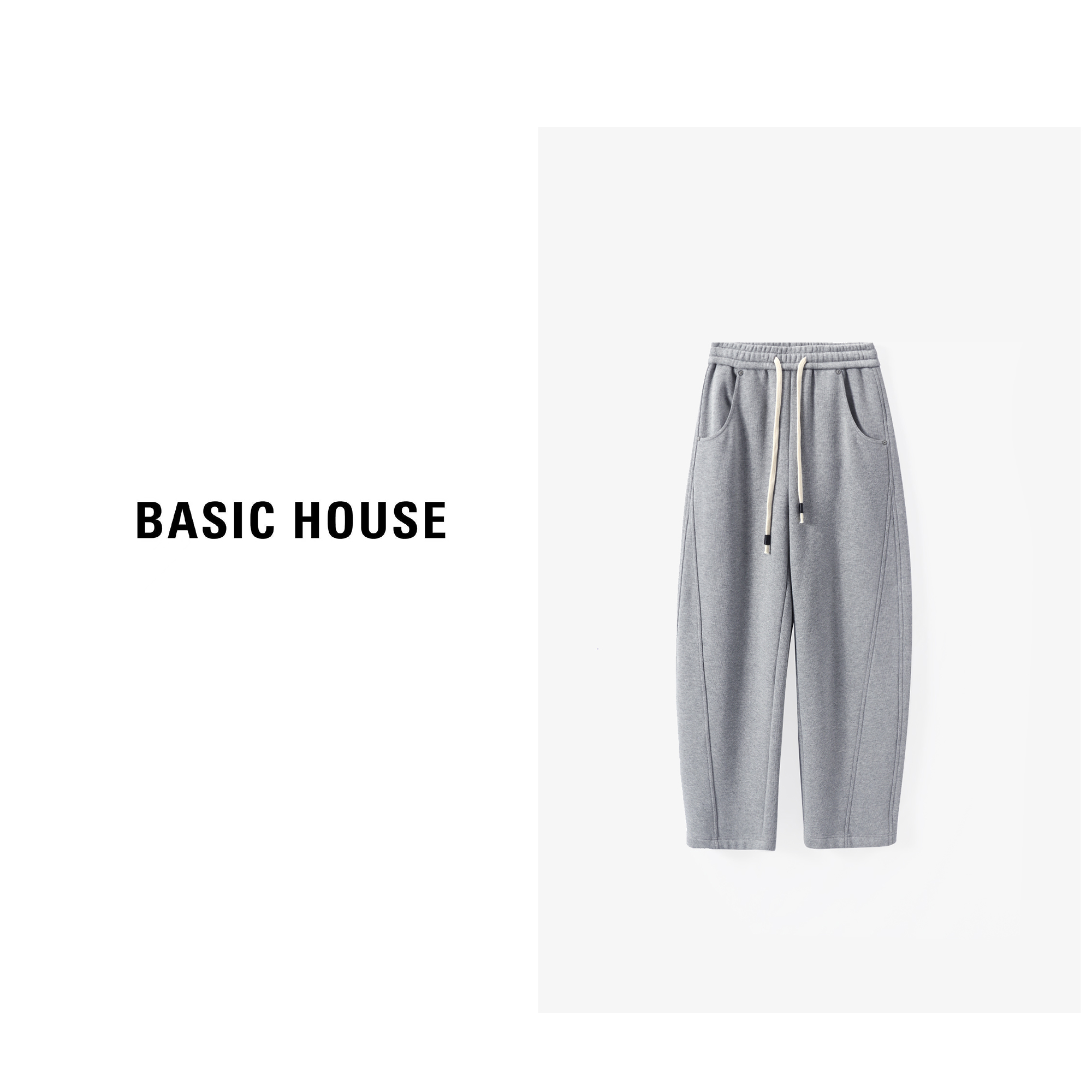 【赵老板专享】Basic House/百家好秋季百搭宽松休闲裤-B0623H5Q4