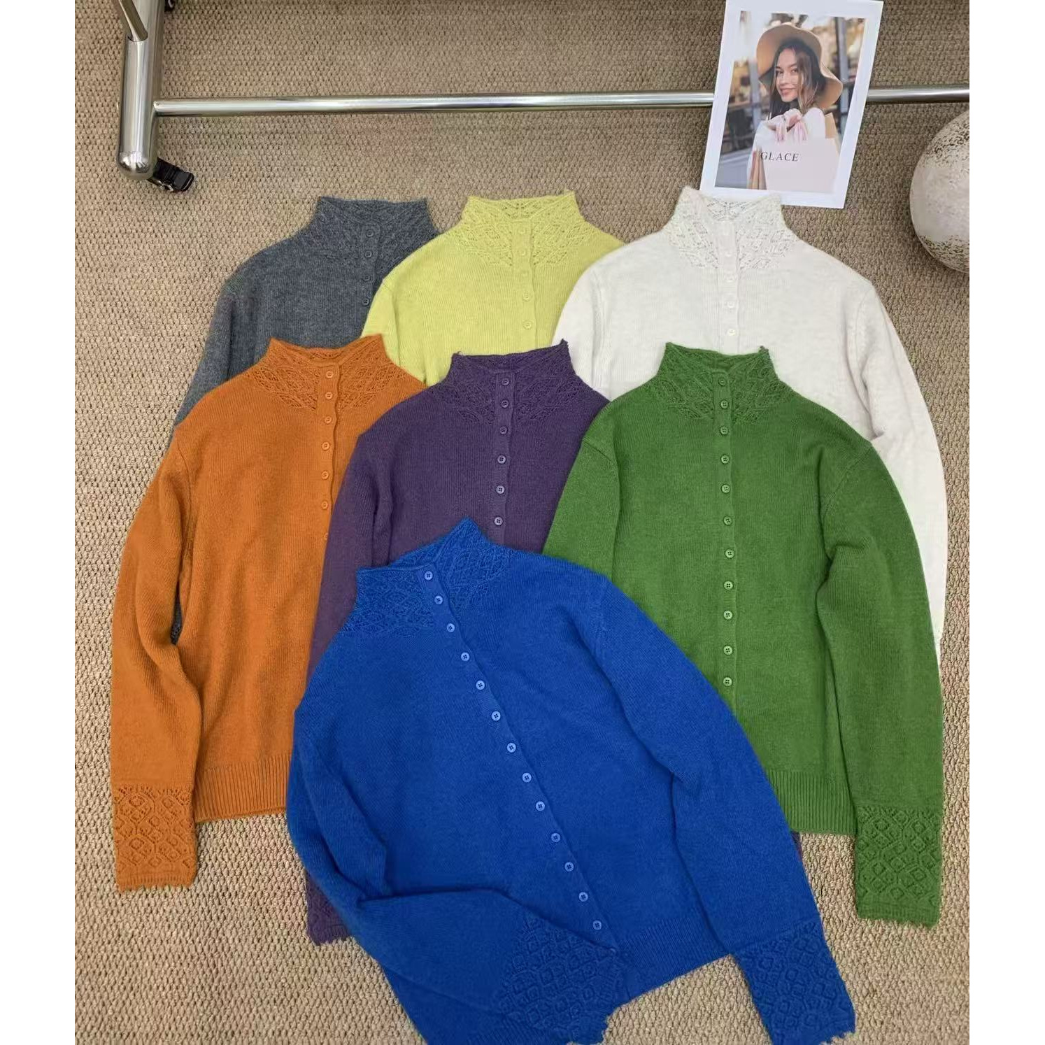 QIANRH-1574时光织语秋冬新款立领设计感韩版时尚百搭针织衫