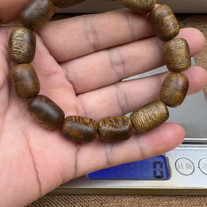 *****手串沉香金沙叶手串10克加