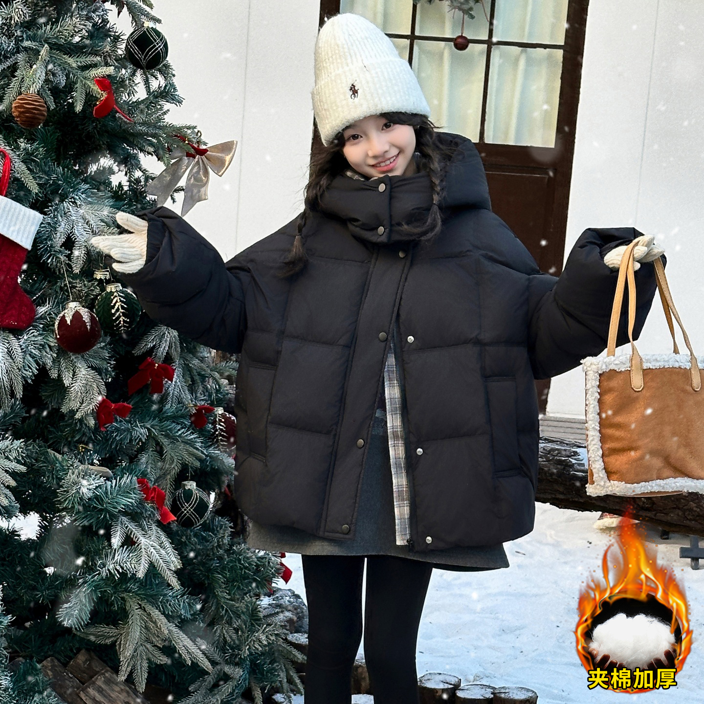 女童棉服冬装2025新款女大童超好看短款棉衣儿童冬季加厚外套