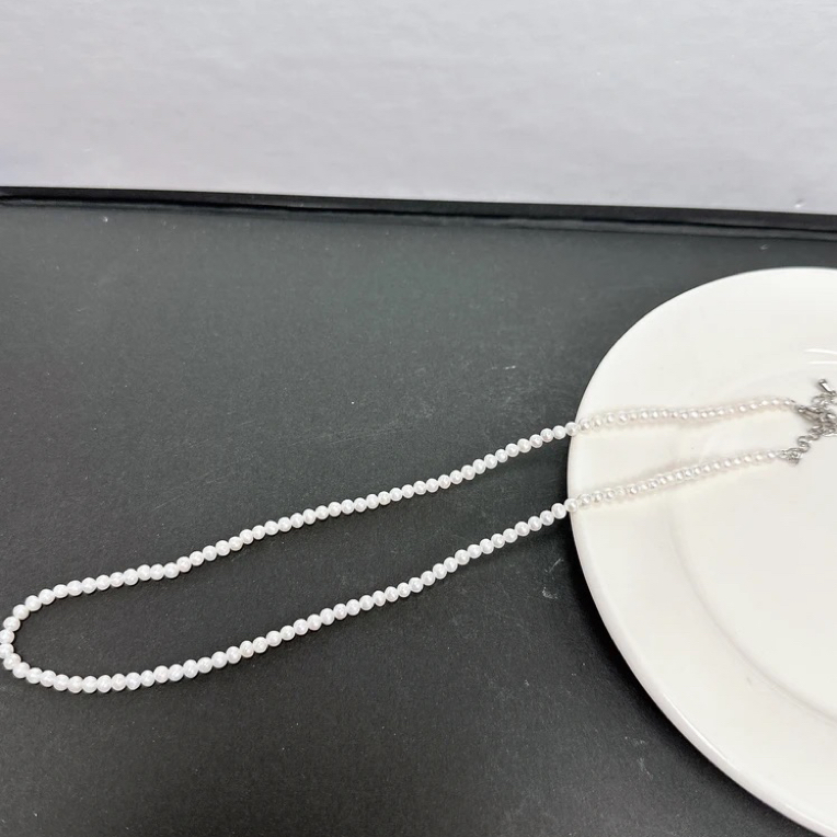 天然淡水珍珠X24#近圆无核百搭项链2-3m