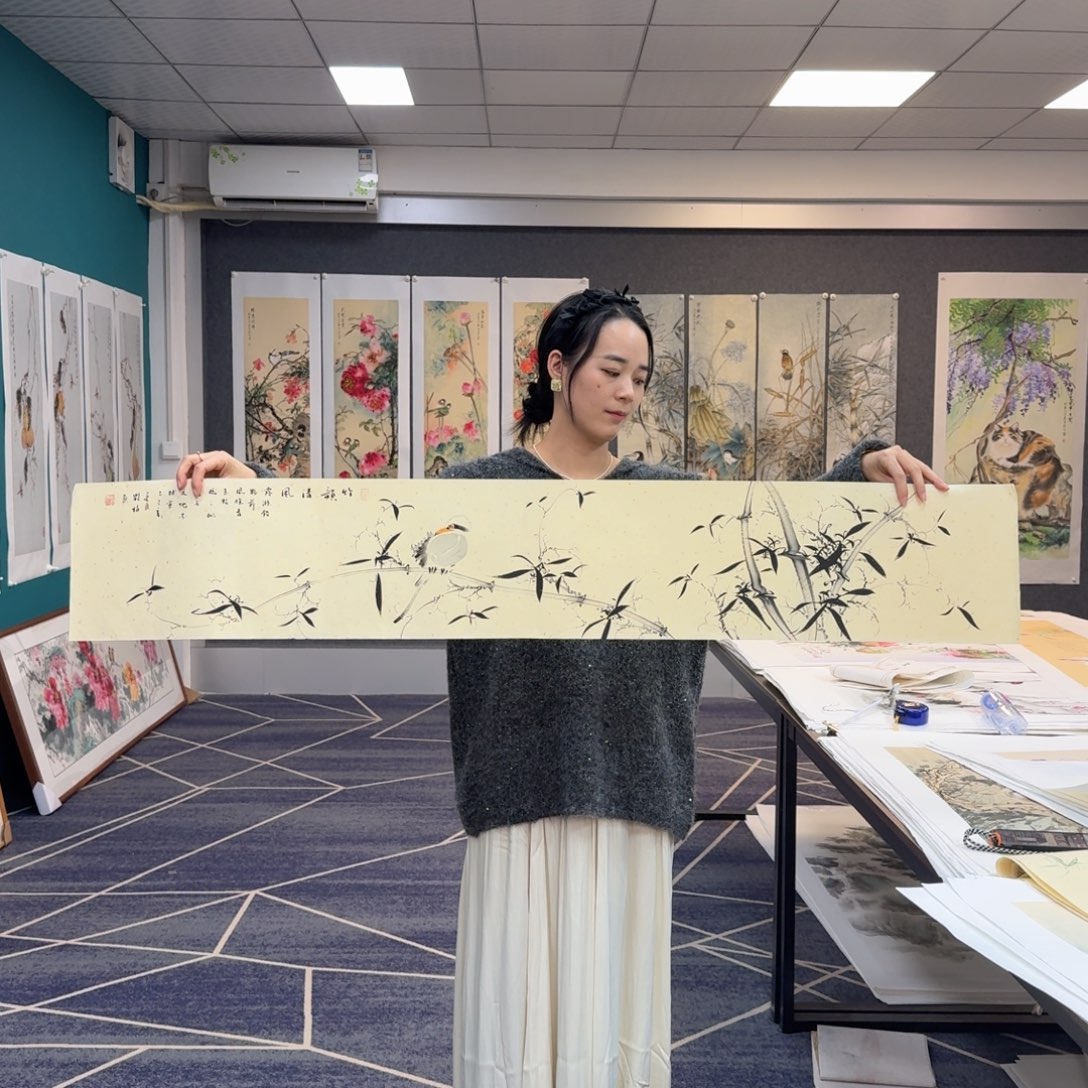 国画国画作品山水花鸟纯手绘