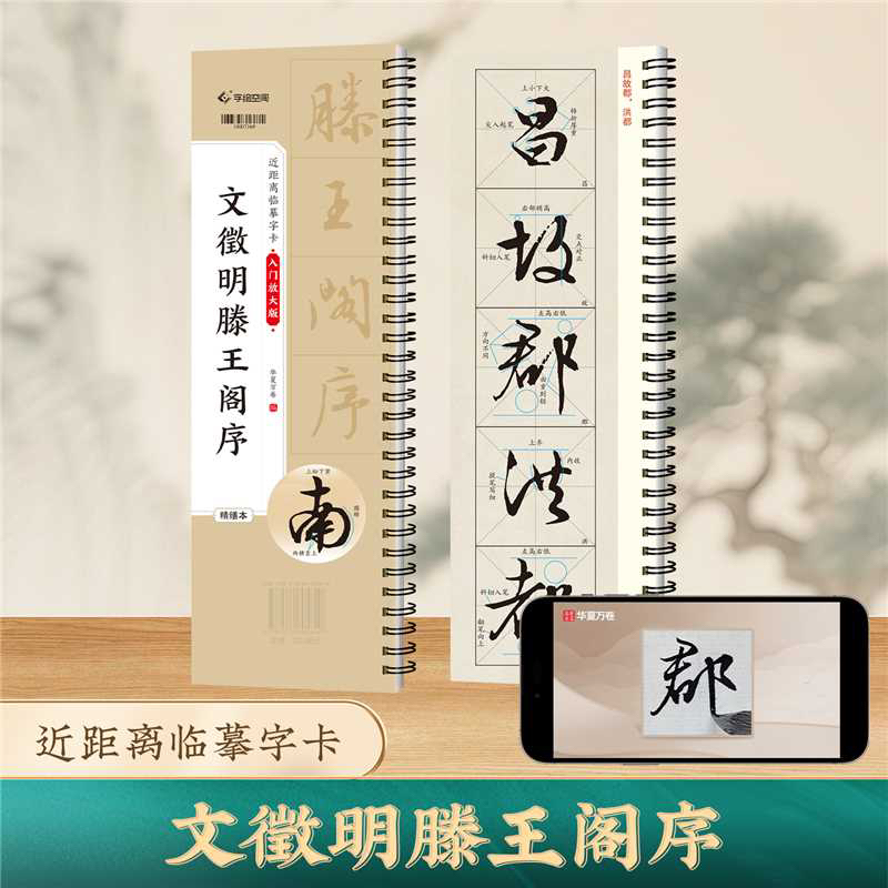 文征明滕王阁  初学入门教学视频版字卡 