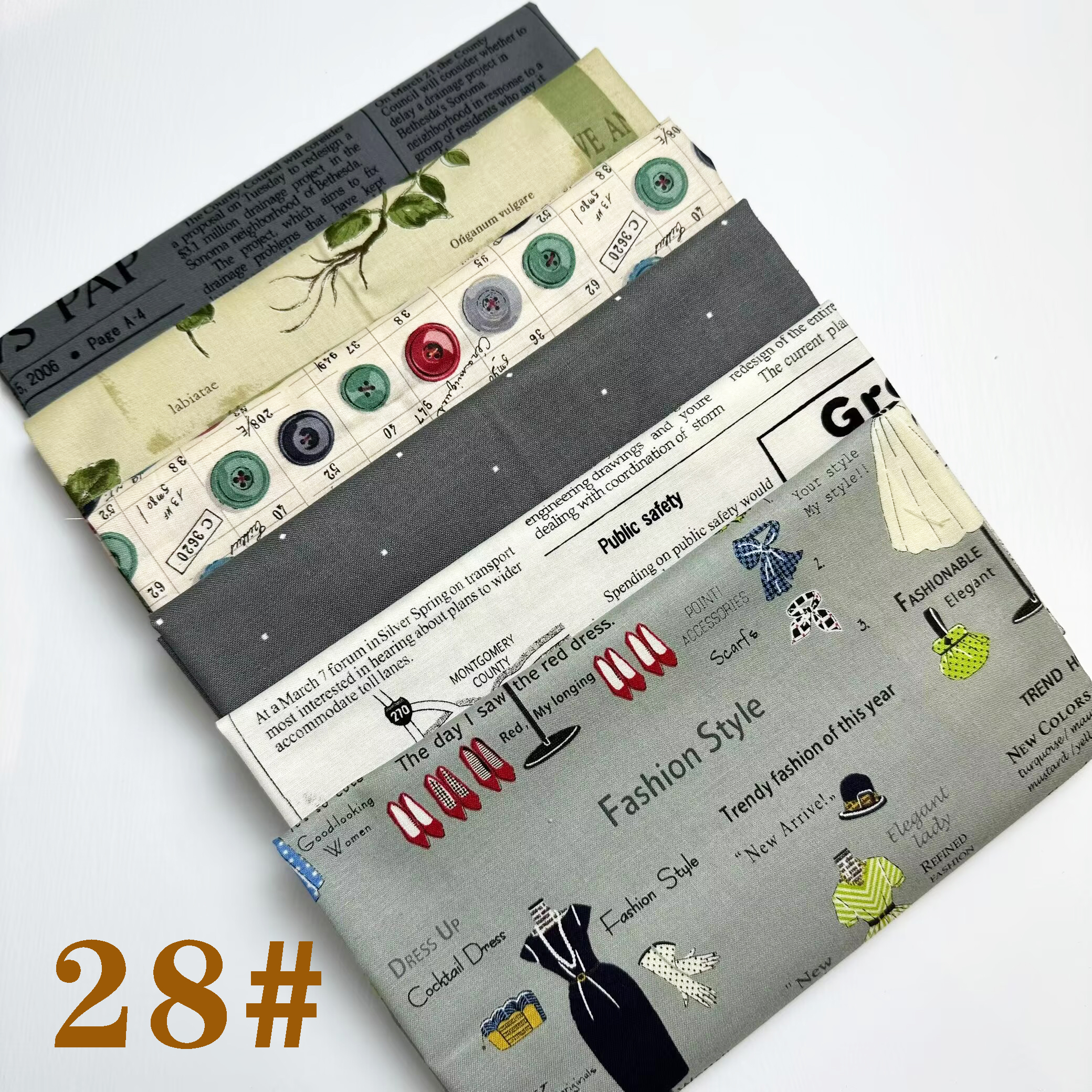 进口平纹印花 布组28#