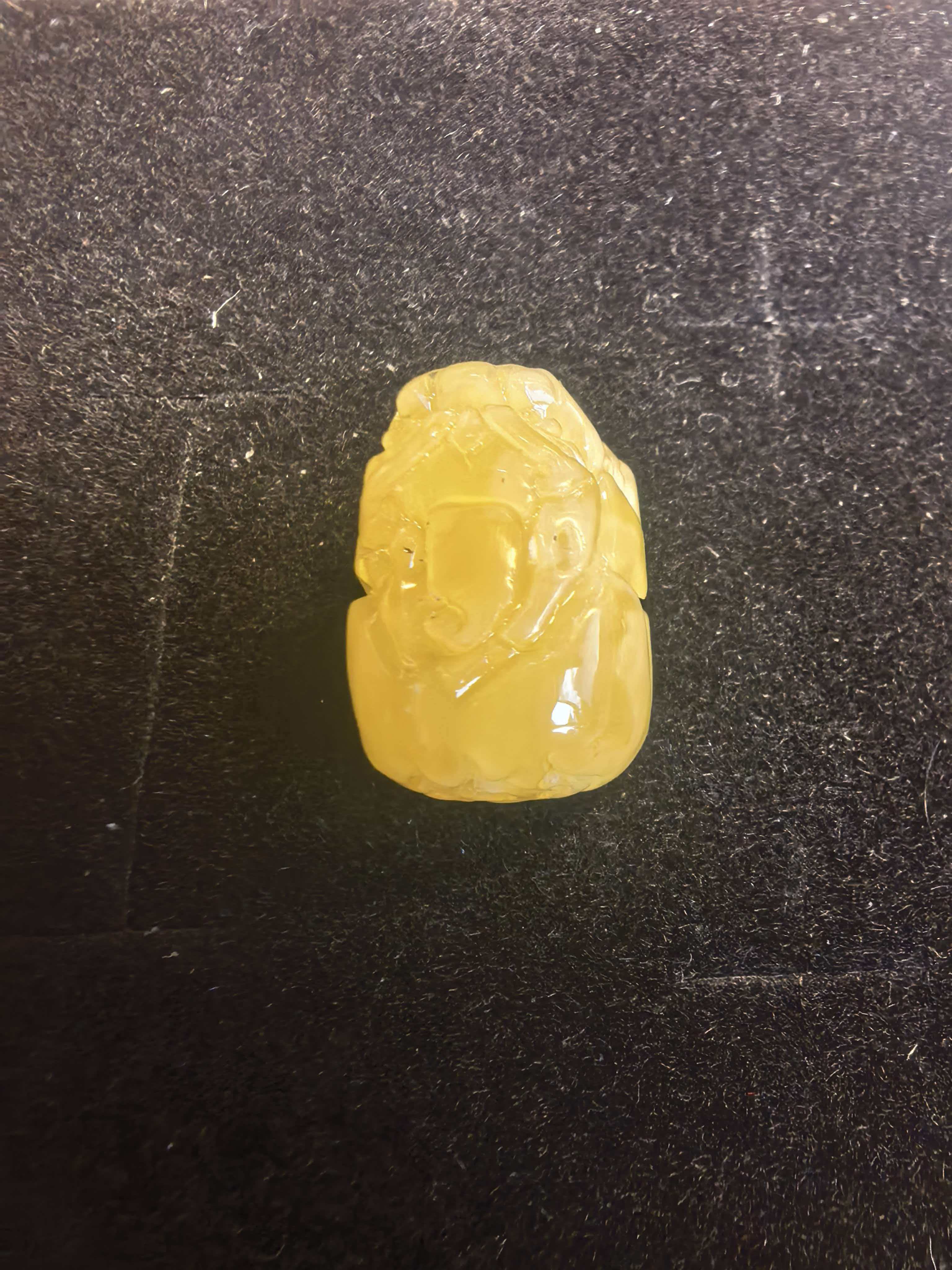 N0066天然原矿蜜蜡配饰单珠貔貅吊坠