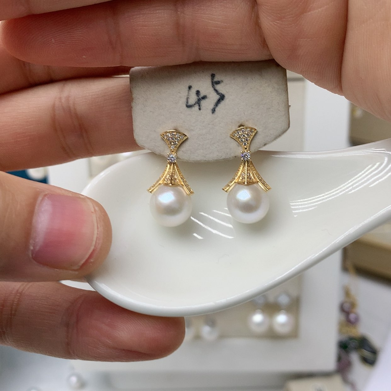 【闪购商品】淡水珍珠耳饰银S925镶嵌