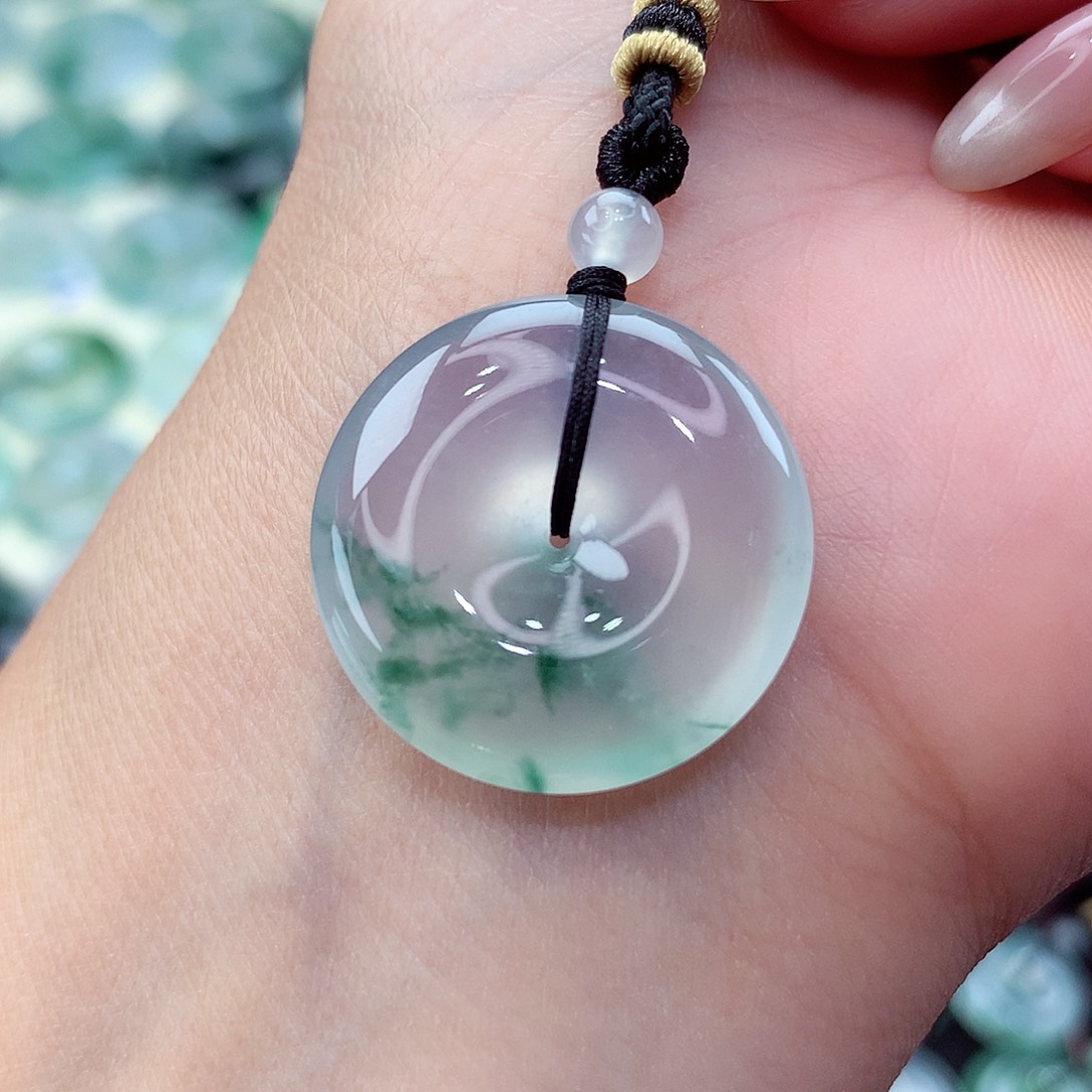 翡翠未镶嵌颈饰编号28尺寸23.4-5.7