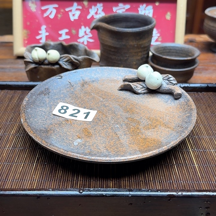 纯手工制作粗陶茶具
