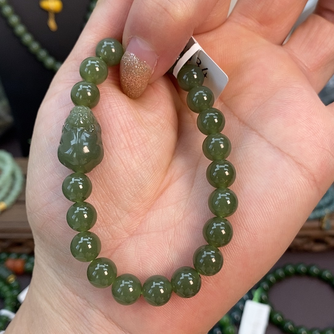 和田玉未镶嵌手链