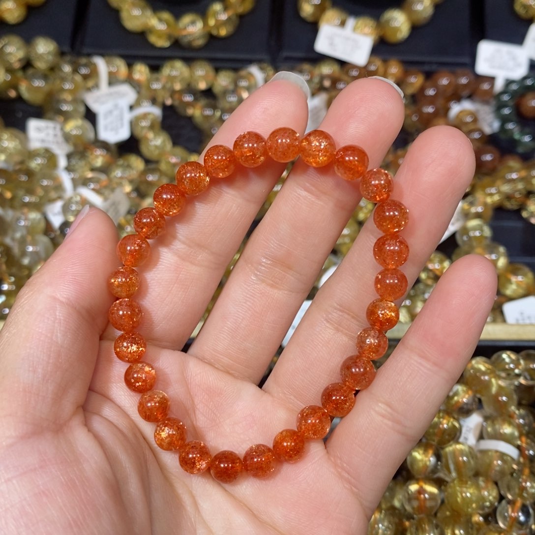 日光石手链未镶嵌手链6.7mm 瑾