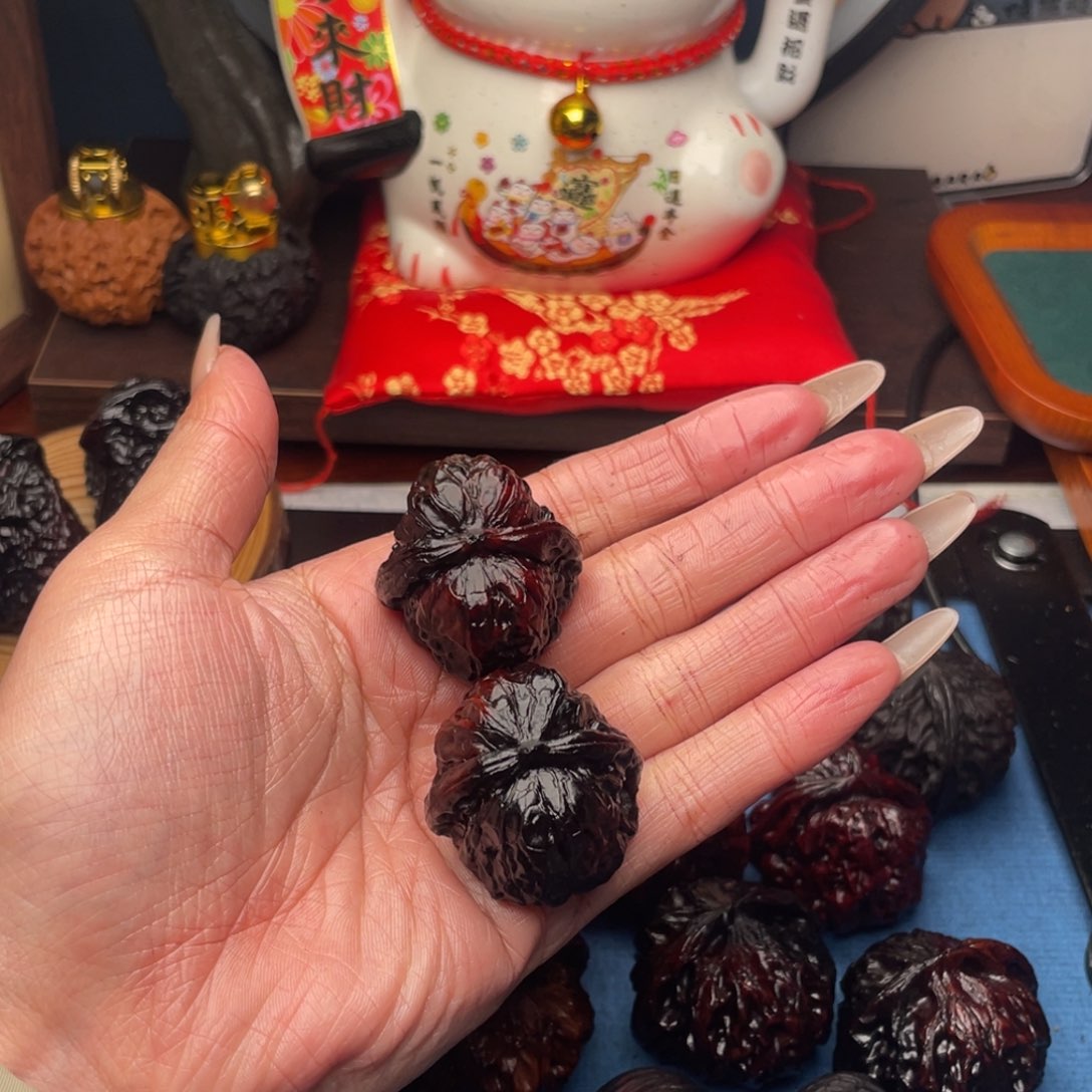 吊坠文玩核桃拇指彩蛙