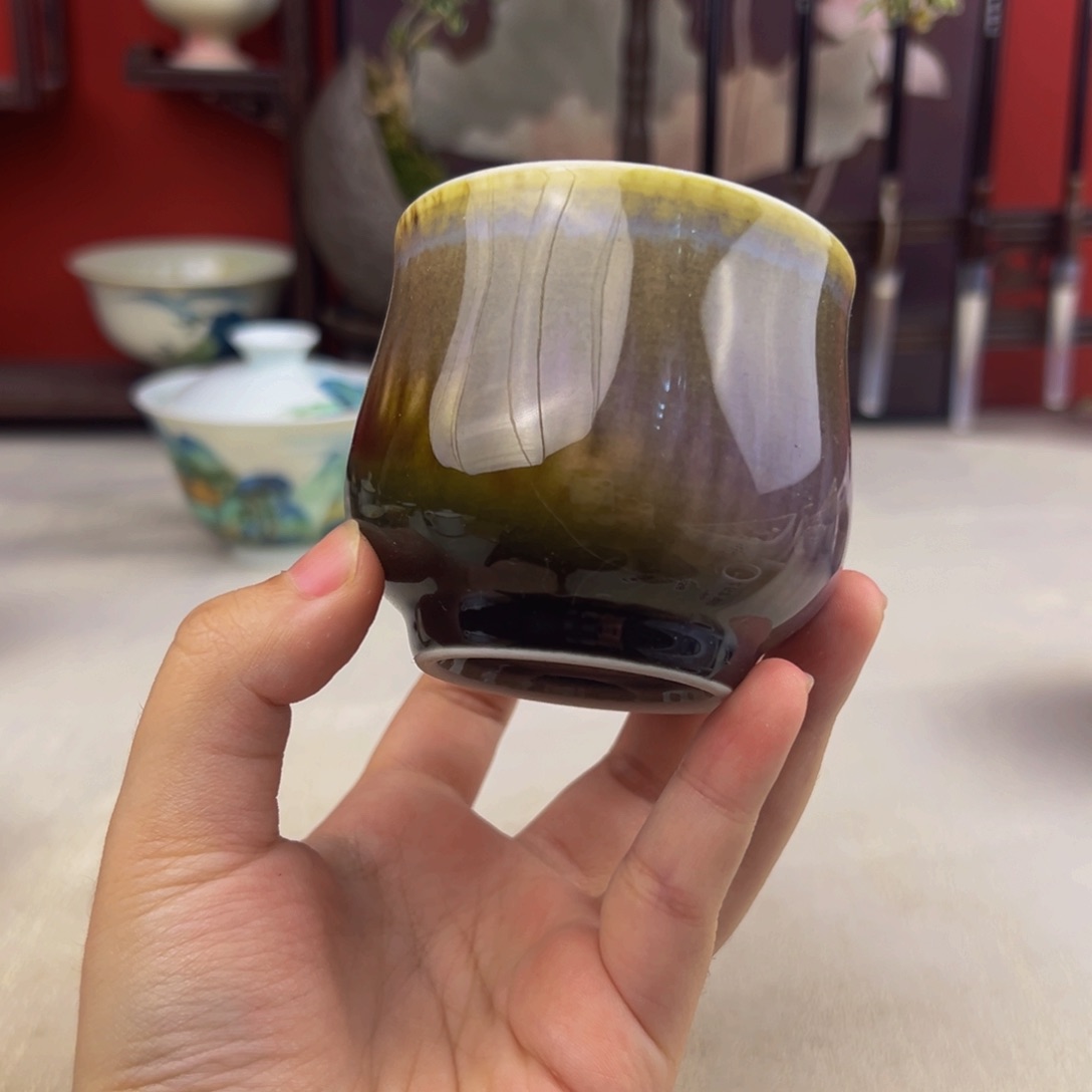 杯子纯手工柴烧主人杯