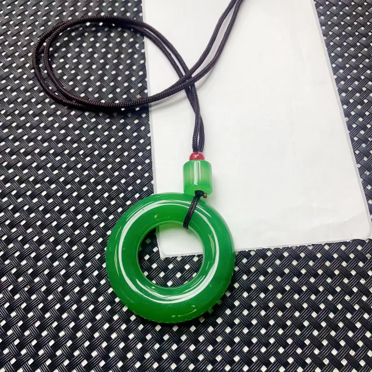 [石矿]A572透绿甜甜圈吊坠