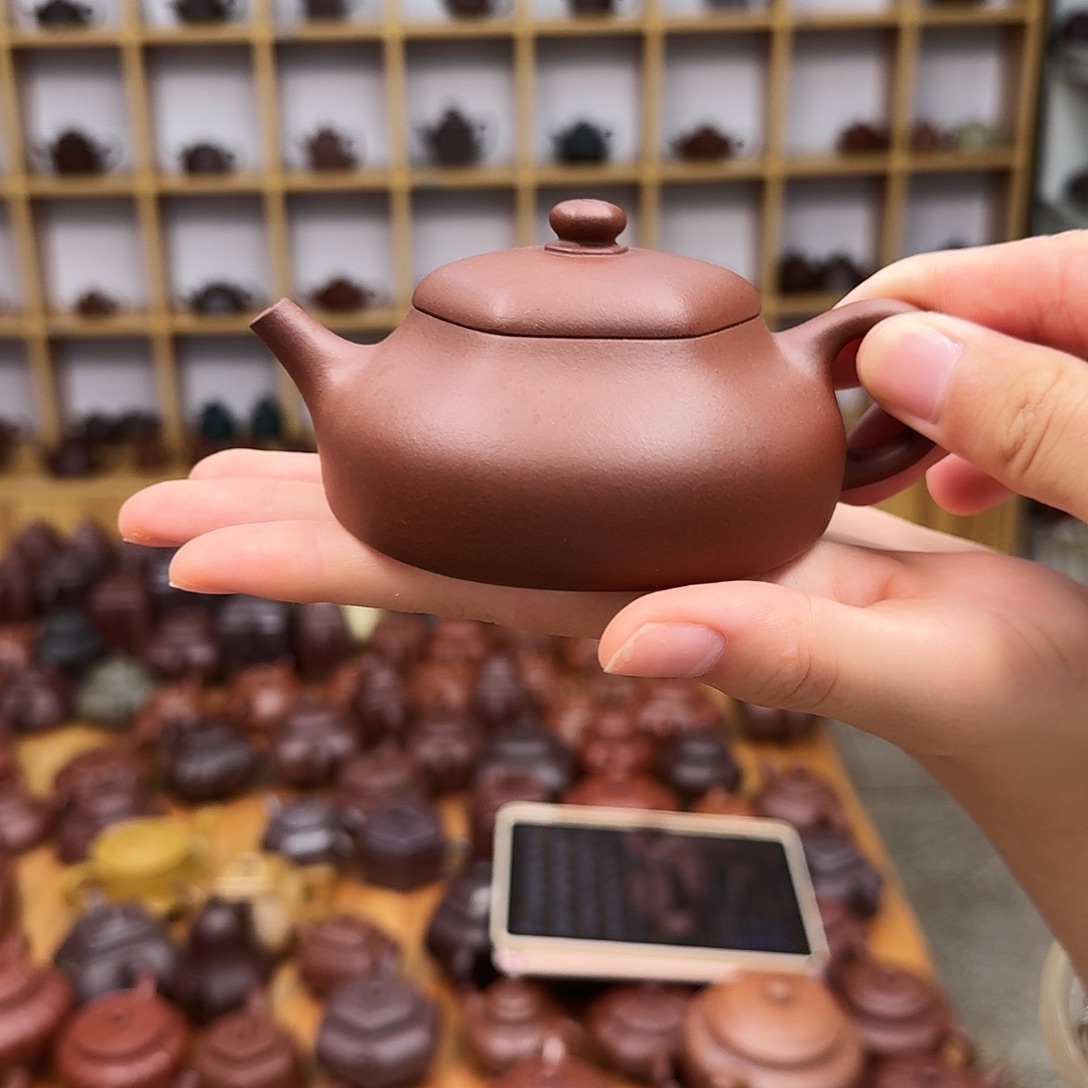 茶壶紫砂紫砂壶六方静乐160cc