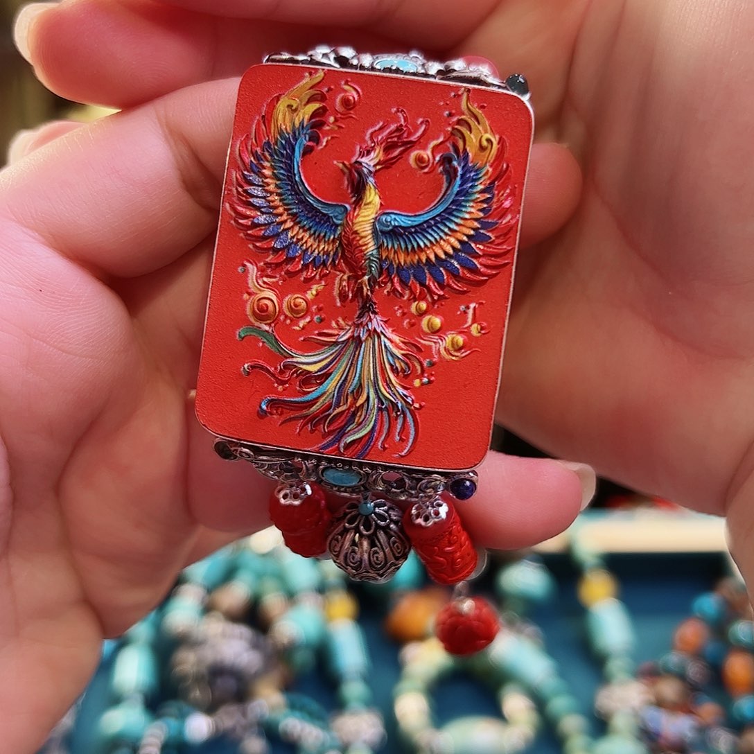 翡翠手链未镶嵌暗**醺古风