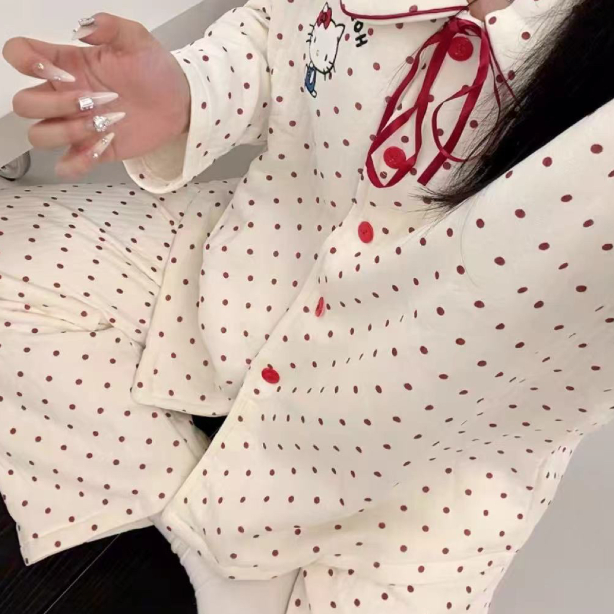 大圆大码女装 可爱卡通家居服套装