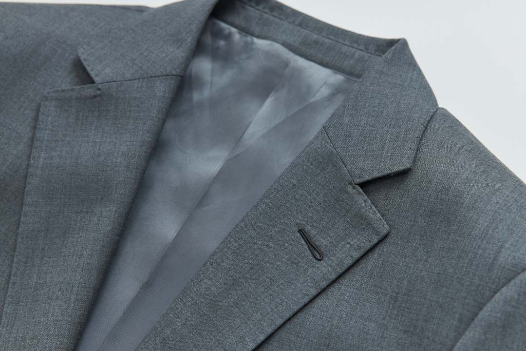 【浅灰高级西服单西】A级美丽诺100羊毛+半麻衬男士西服