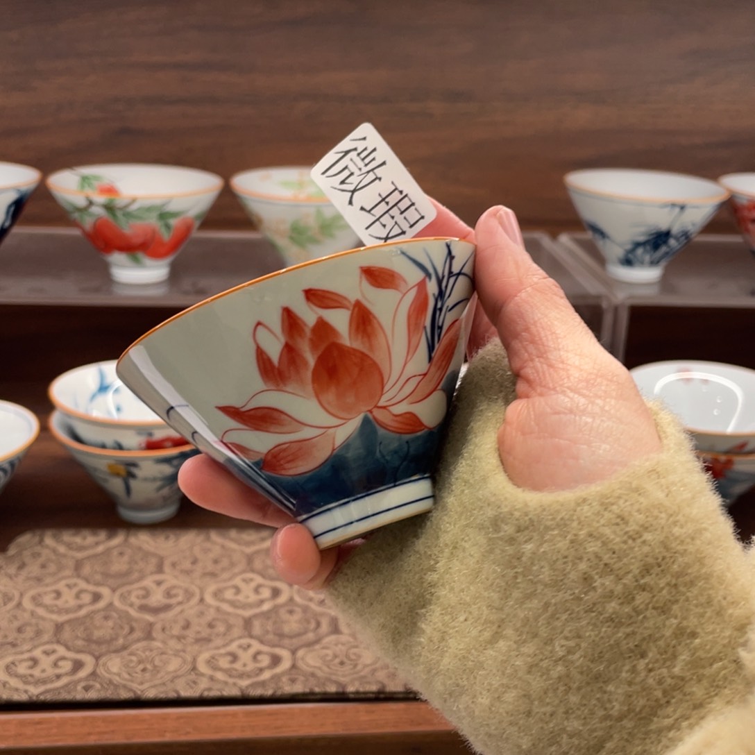 微瑕釉下彩纯手绘