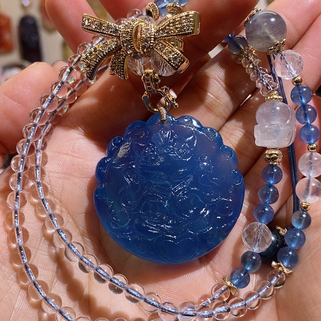 水晶颈饰未镶嵌沫**儿吊坠