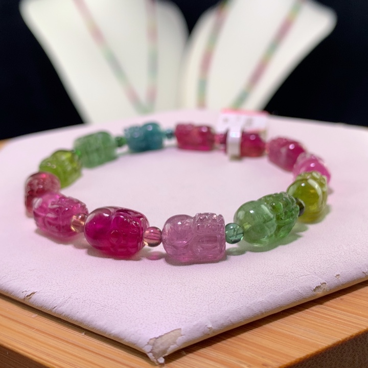 双色碧玺手链未镶嵌