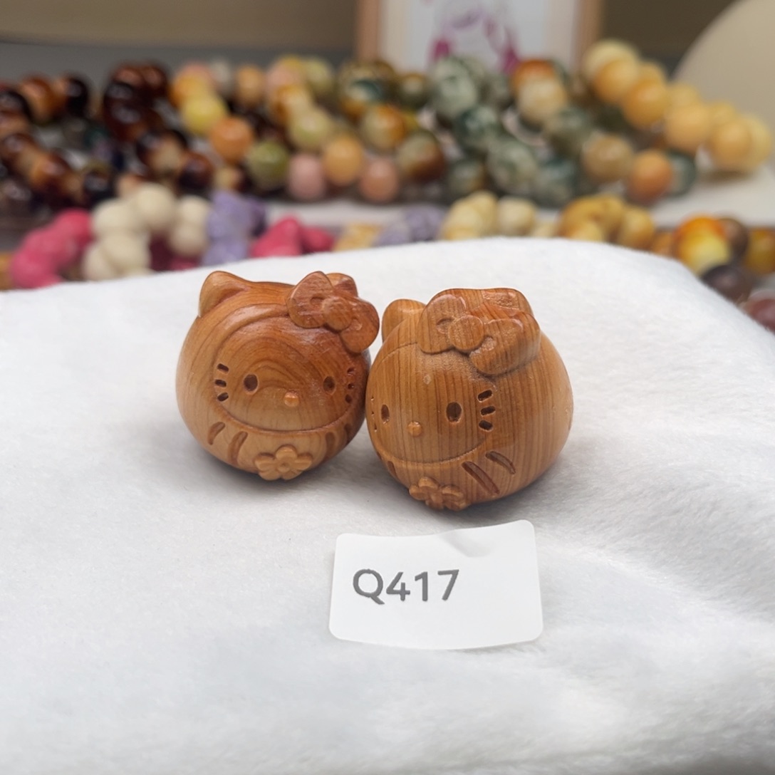 手串菩提根/象牙果WQ417kt猫2个通货30mm