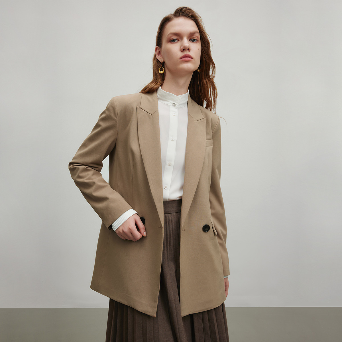 【小春子】美拉德穿搭西服外套女秋季职业翻驳领西装Y430716